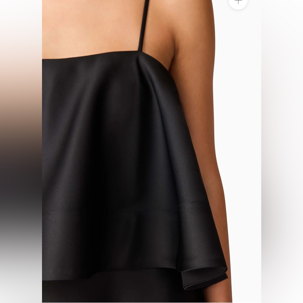 elliatt reyna black tiered ruffle draped satin maxi dress size medium NEW - Picture 5 of 14
